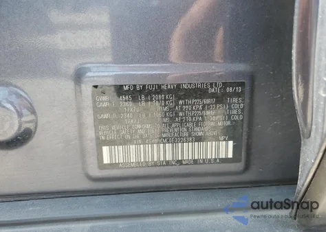 2014 Subaru Outback 2.5I Limited z USA, uszkodzony, nr VIN 4S4BRCMC0E3226383